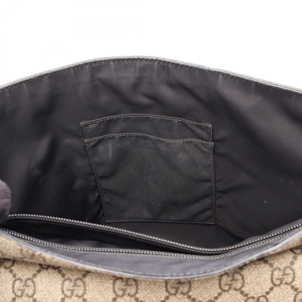 Gucci Shoulder Bag GG Supreme Beige Canvas Leather Sherry Line — view 6