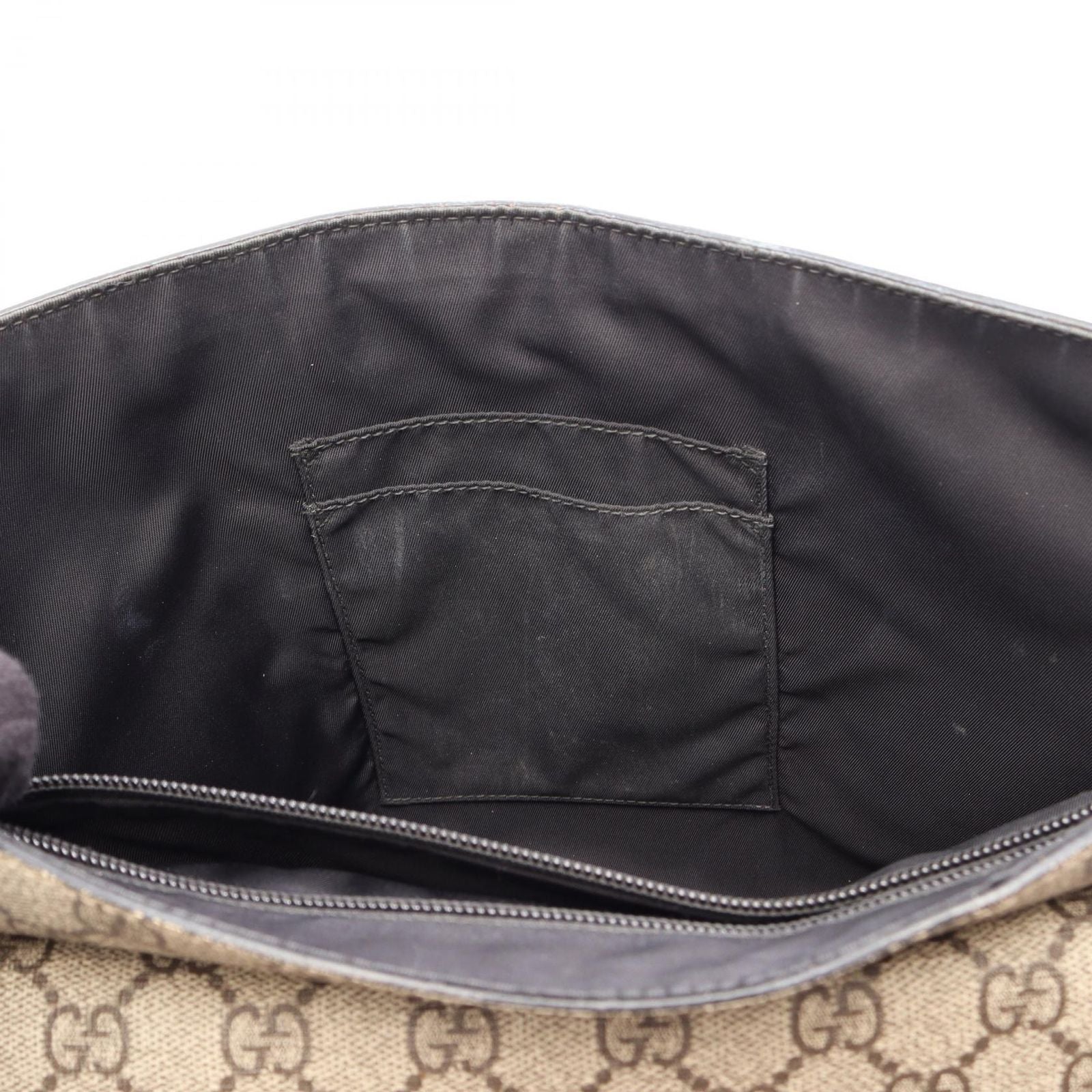Gucci Shoulder Bag GG Supreme Beige Canvas Leather Sherry Line — view 6
