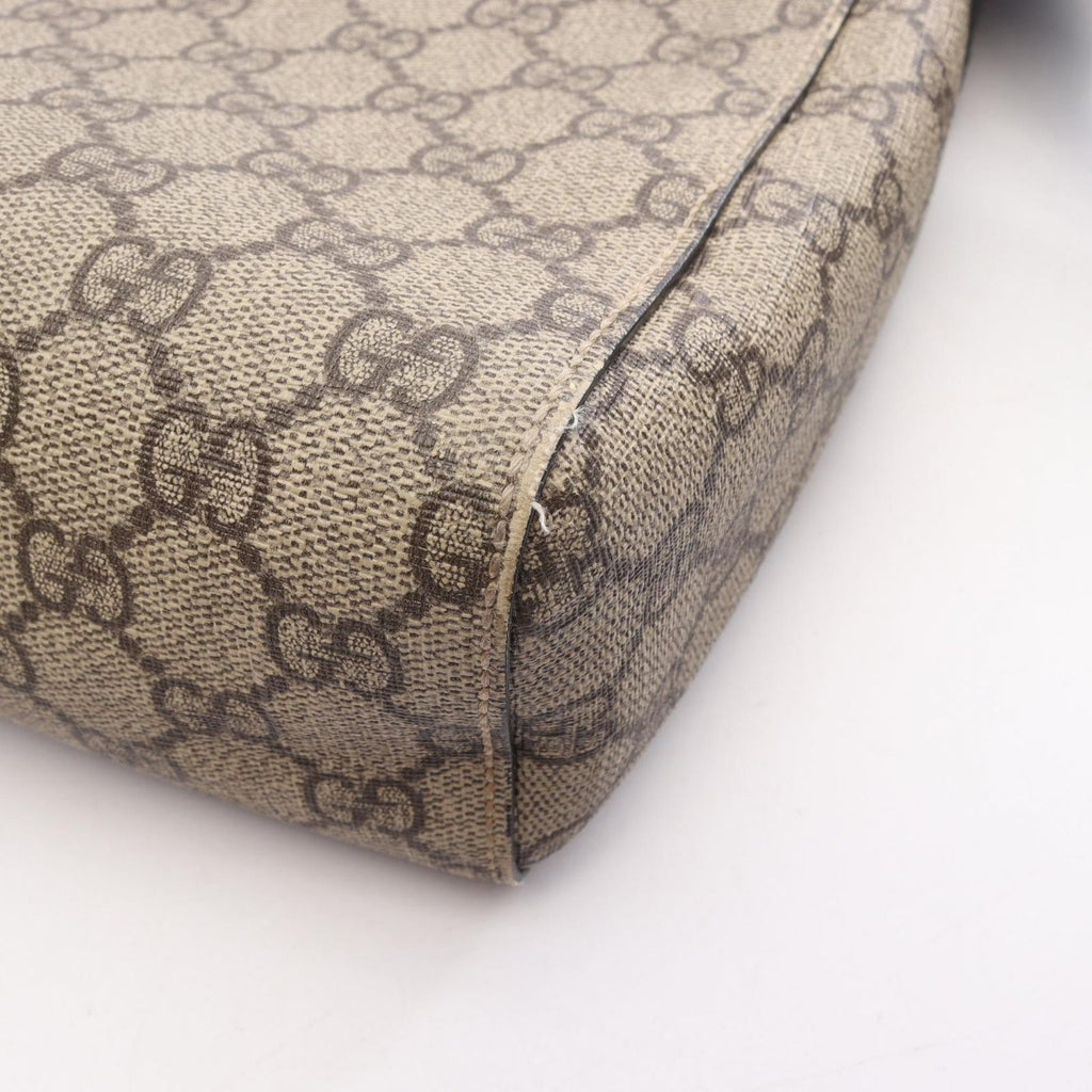 Gucci Shoulder Bag GG Supreme Beige Canvas Leather Sherry Line — view 7