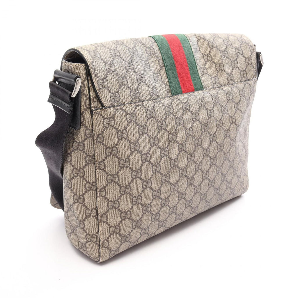 Gucci Shoulder Bag GG Supreme Beige Canvas Leather Sherry Line — view 2