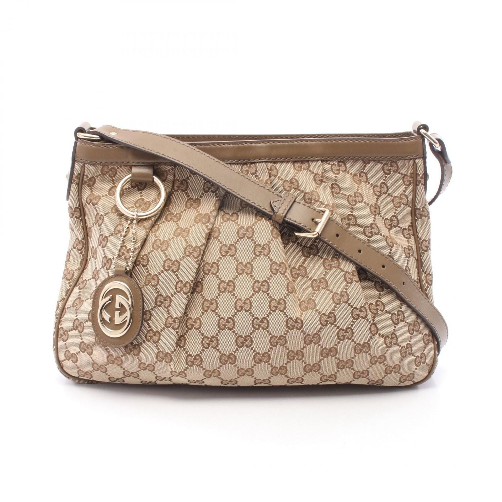 Gucci Shoulder Bag Sookie GG Canvas Beige Olive