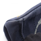 Prada Tote Bag Canapa 2-Way Navy Caviar Leather — view 7