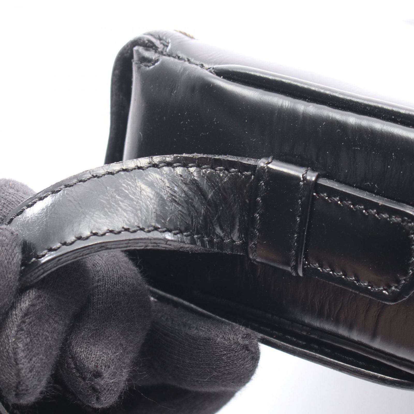 Celine Shoulder Bag Star Ball Patent Leather — view 6