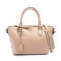 Prada Glace'Calfskin 2-Way Beige Leather Handbag