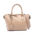 Prada Glace'Calfskin 2-Way Beige Leather Handbag