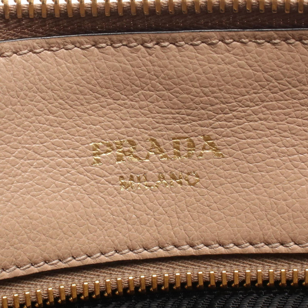 Prada Glace'Calfskin 2-Way Beige Leather Handbag — view 4