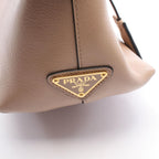 Prada Glace'Calfskin 2-Way Beige Leather Handbag — view 5