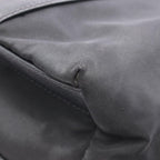 Prada Tote Bag Triangle Logo Black Nylon Saffiano Leather Mini — view 8