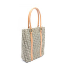 Dior Tote Bag Trotter Green Beige Canvas Leather — view 2