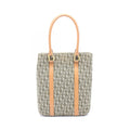 Dior Tote Bag Trotter Green Beige Canvas Leather