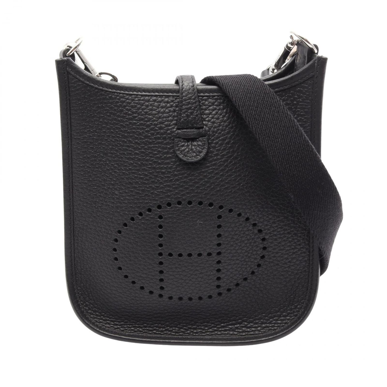 Hermes Shoulder Bag Evelyne Amazon TPM Black Leather