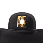 Chanel Shoulder Bag Quilted Face Black Lambskin Chain — view 8