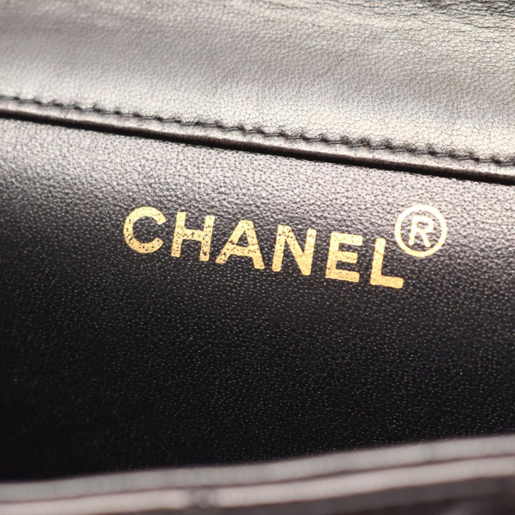 Chanel Shoulder Bag Quilted Face Black Lambskin Chain — view 5