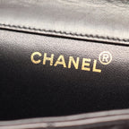 Chanel Shoulder Bag Quilted Face Black Lambskin Chain — view 5