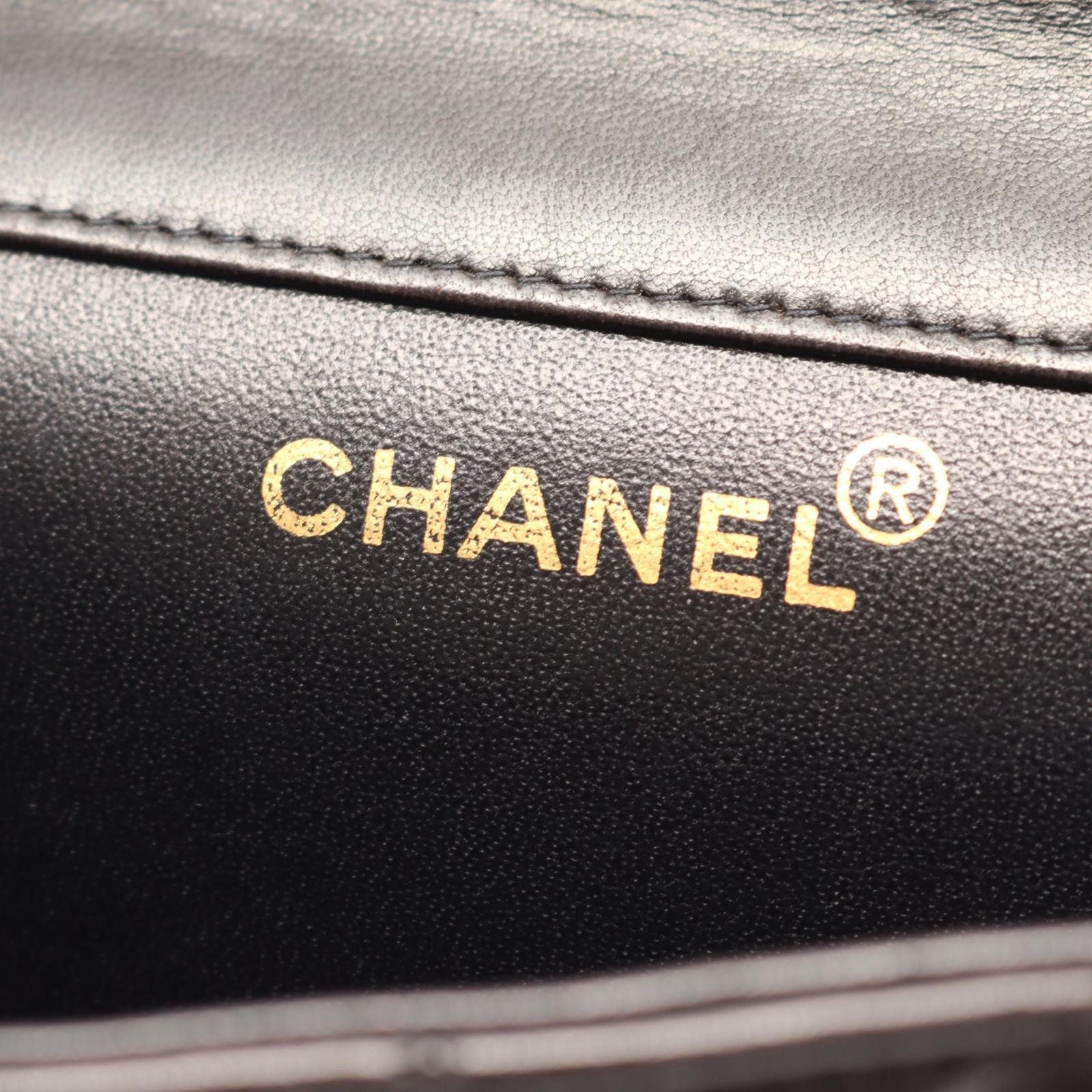 Chanel Shoulder Bag Quilted Face Black Lambskin Chain — view 5