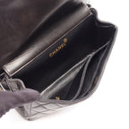 Chanel Shoulder Bag Quilted Face Black Lambskin Chain — view 4