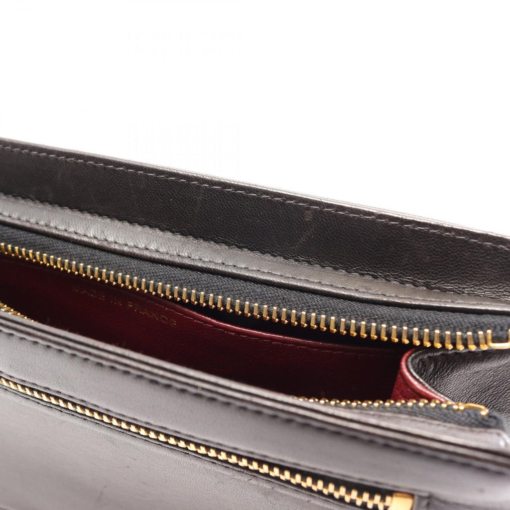 Chanel Clutch CC Logo Black Lambskin Second — view 7