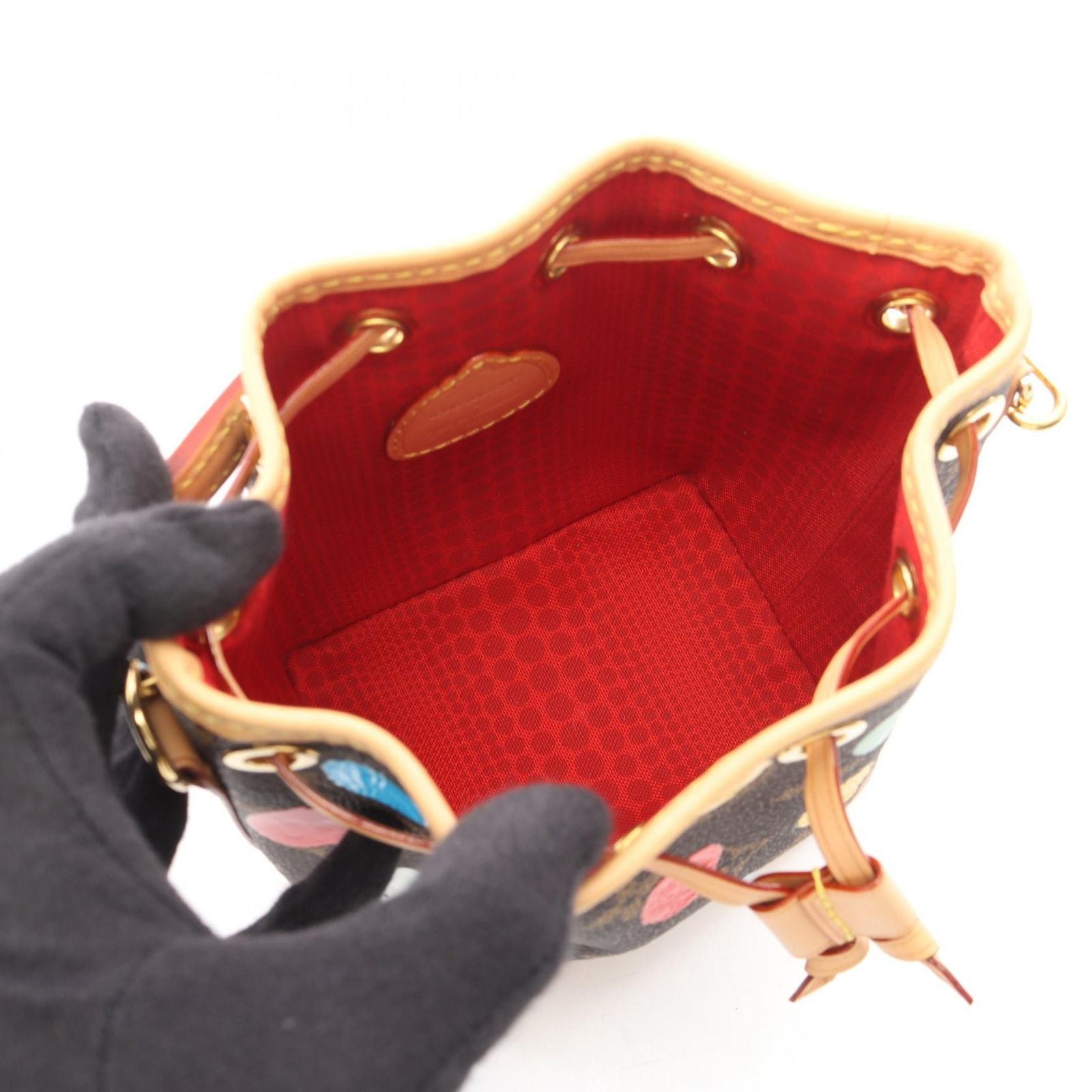 Louis Vuitton Handbag LV YK Nano Noe Yayoi Kusama 2-Way Canvas Leather LV — view 3