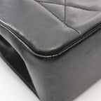 Chanel Shoulder Bag Quilted Diana Flap Black Lambskin Chain — view 7