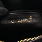 Chanel Shoulder Bag Quilted Black Lambskin Chain — view 4