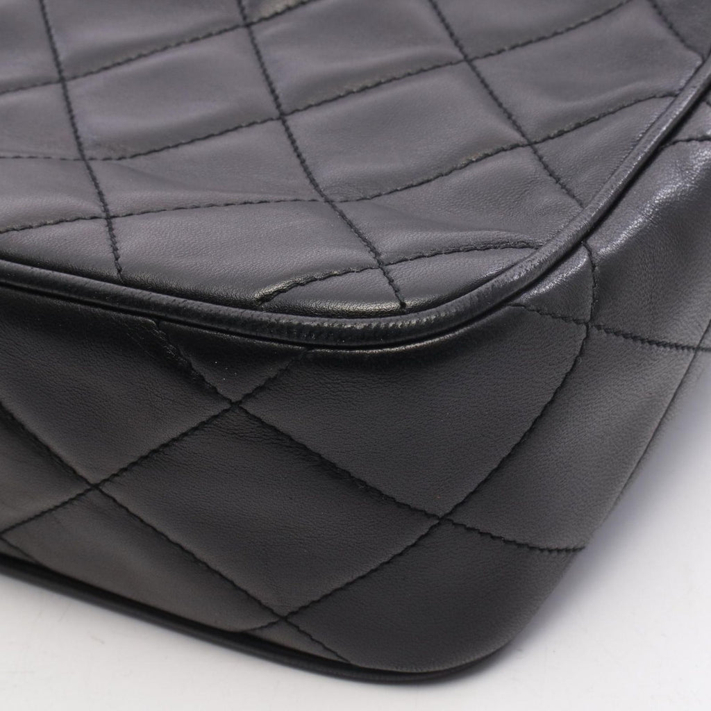 Chanel Shoulder Bag Quilted Black Lambskin Chain — view 7