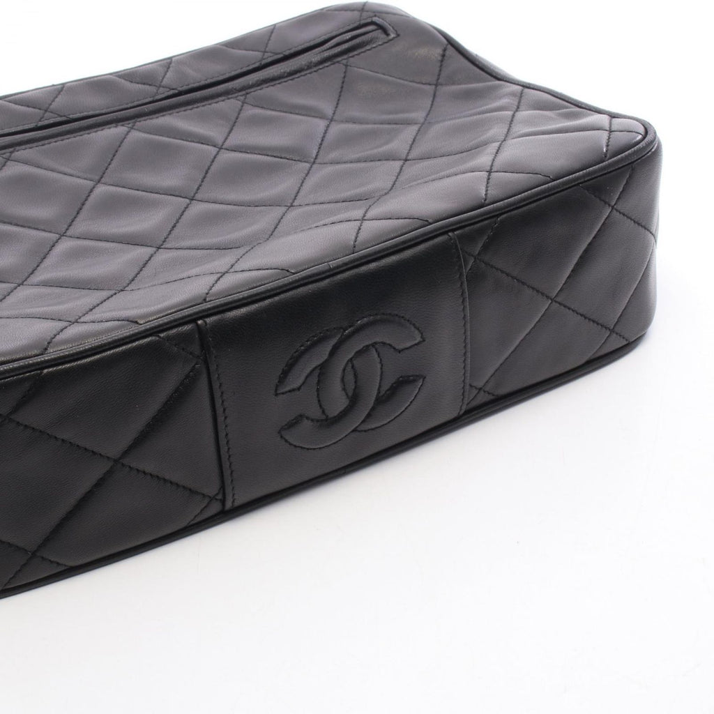 Chanel Shoulder Bag Quilted Black Lambskin Chain — view 6