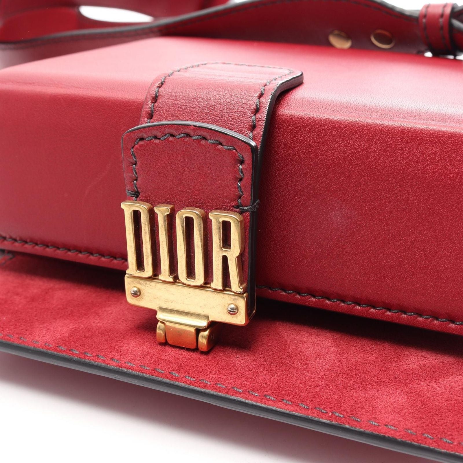 Dior Shoulder Bag Addict Small Box Amaranth Leather Box — view 5