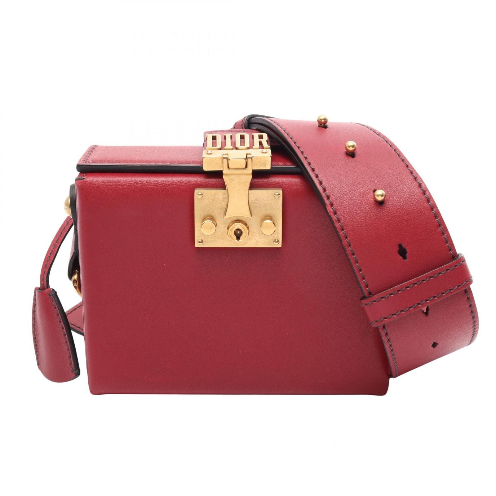 Dior Shoulder Bag Addict Small Box Amaranth Leather Box