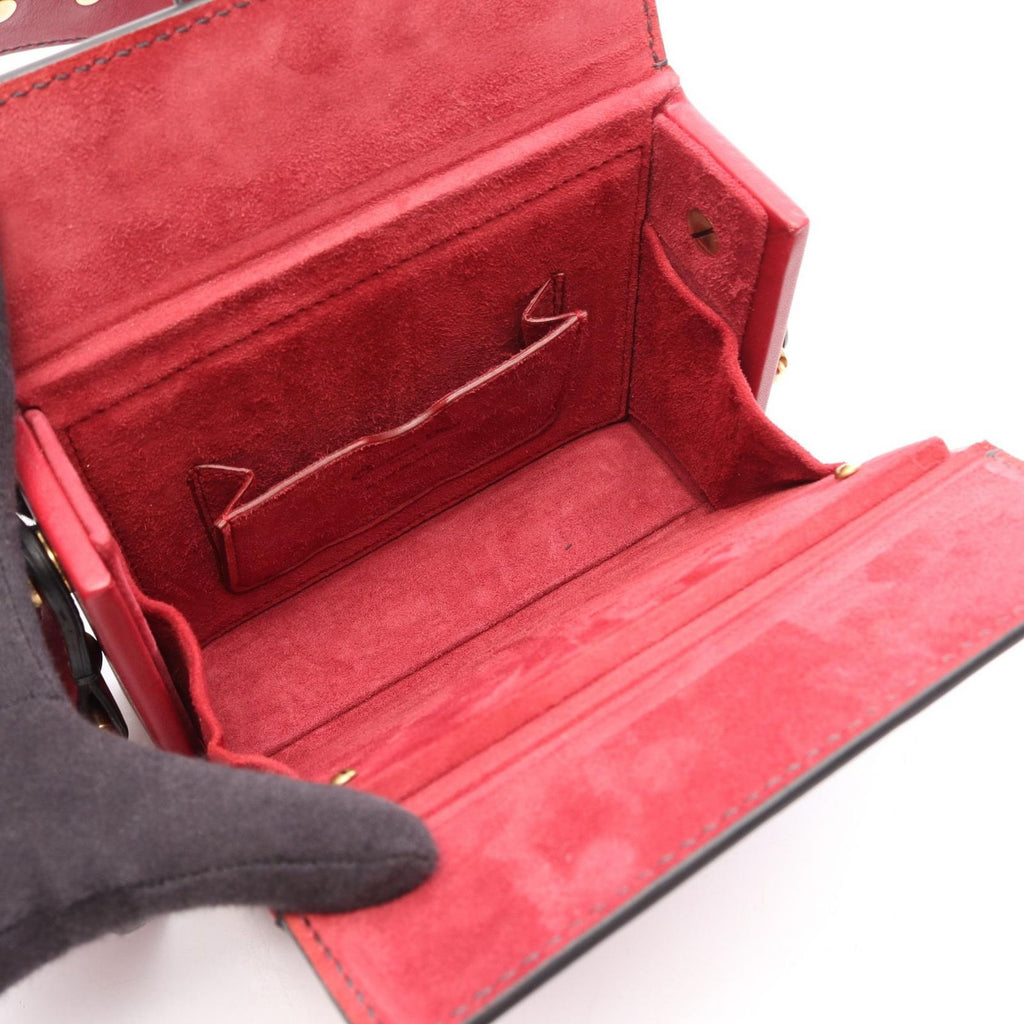 Dior Shoulder Bag Addict Small Box Amaranth Leather Box — view 3