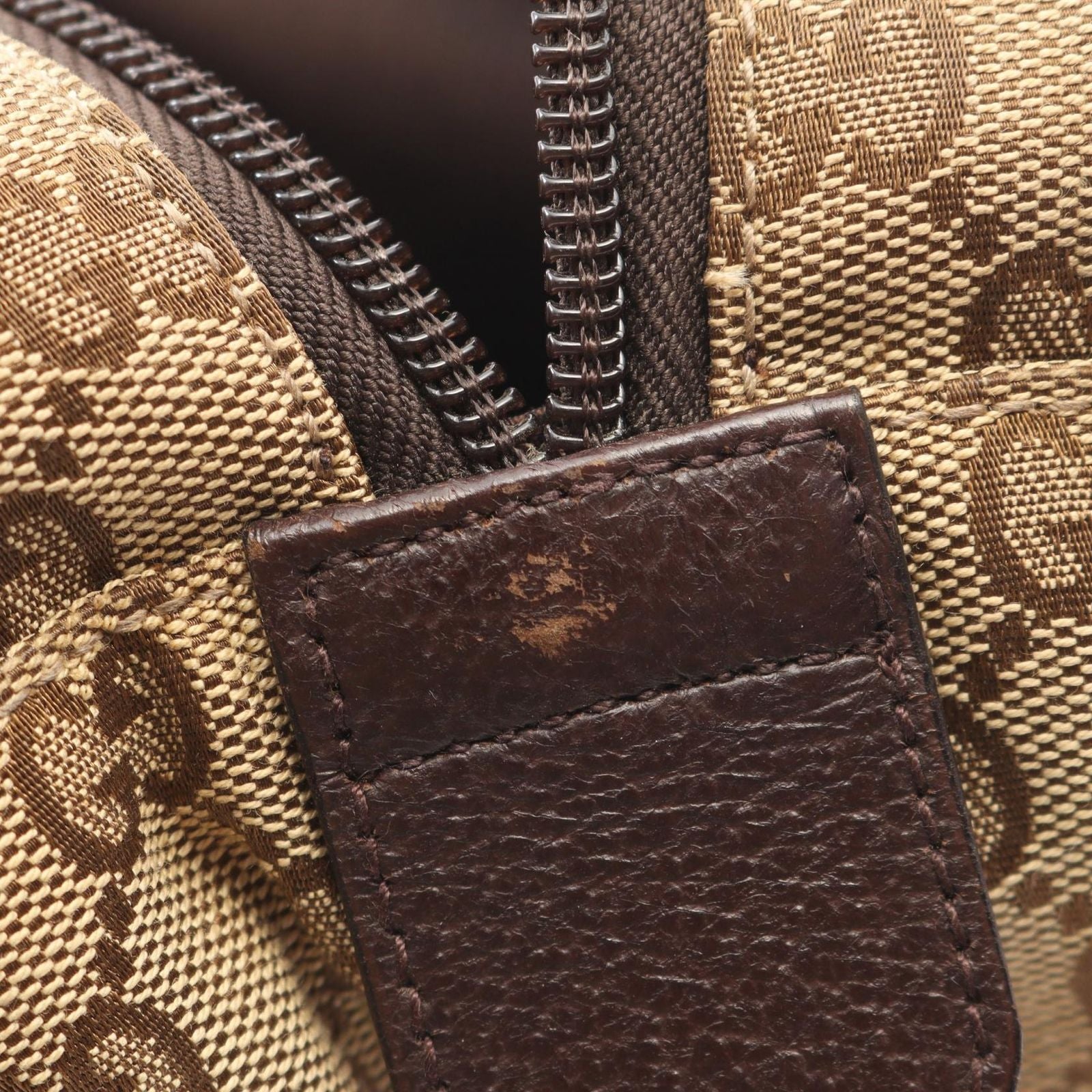 Gucci Boston Bag GG Canvas Beige Sherry Line — view 6