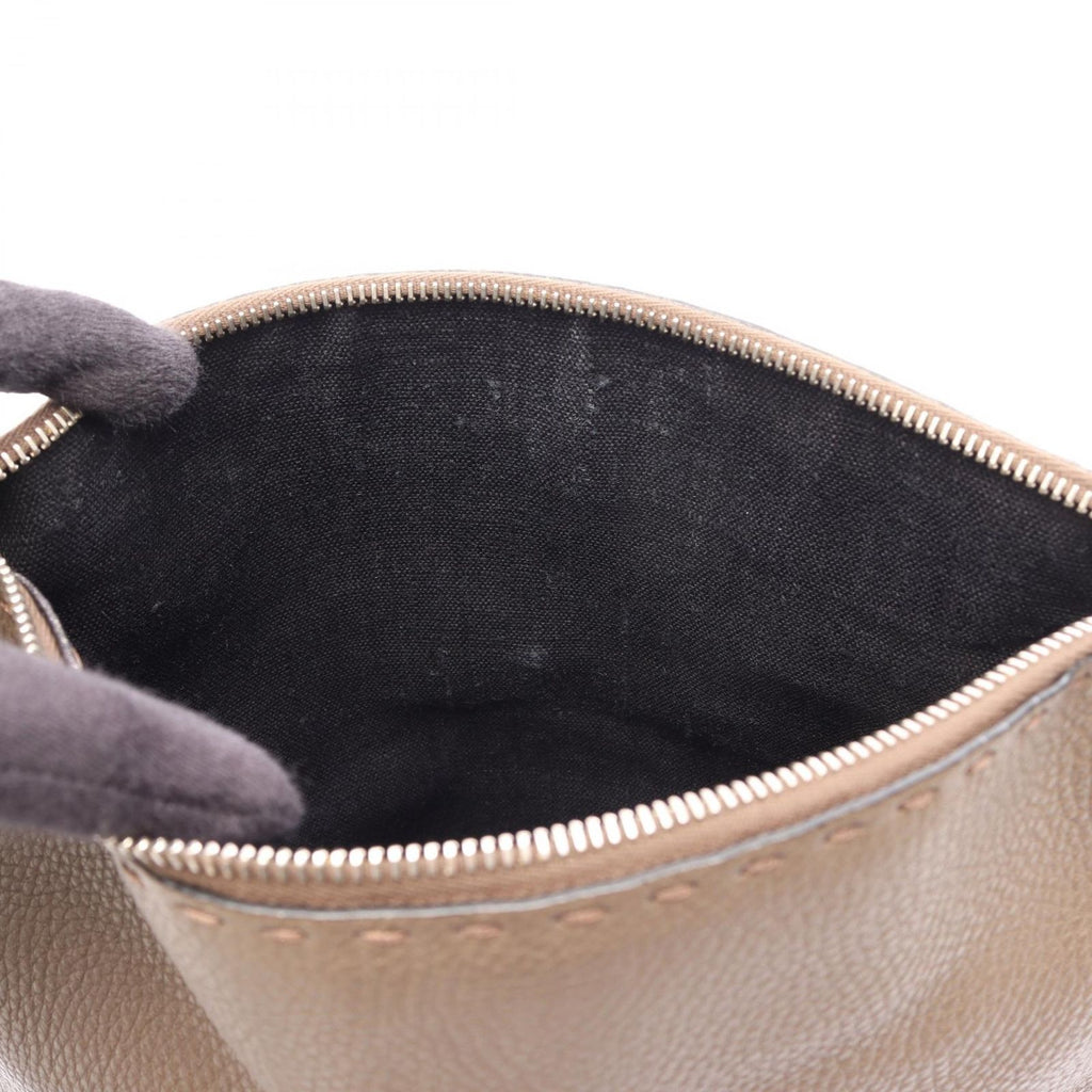 Fendi Shoulder Bag Selleria Gray Leather — view 5