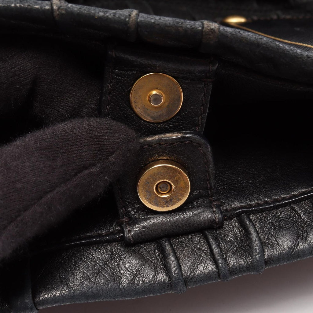 Prada Tote Bag Gaufre Black Leather Gaufle — view 6