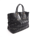 Prada Tote Bag Gaufre Black Leather Gaufle — view 2