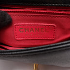 Chanel Shoulder Bag Quilted Full Flap 2-Way Black Caviar Leather Mini Chain — view 4