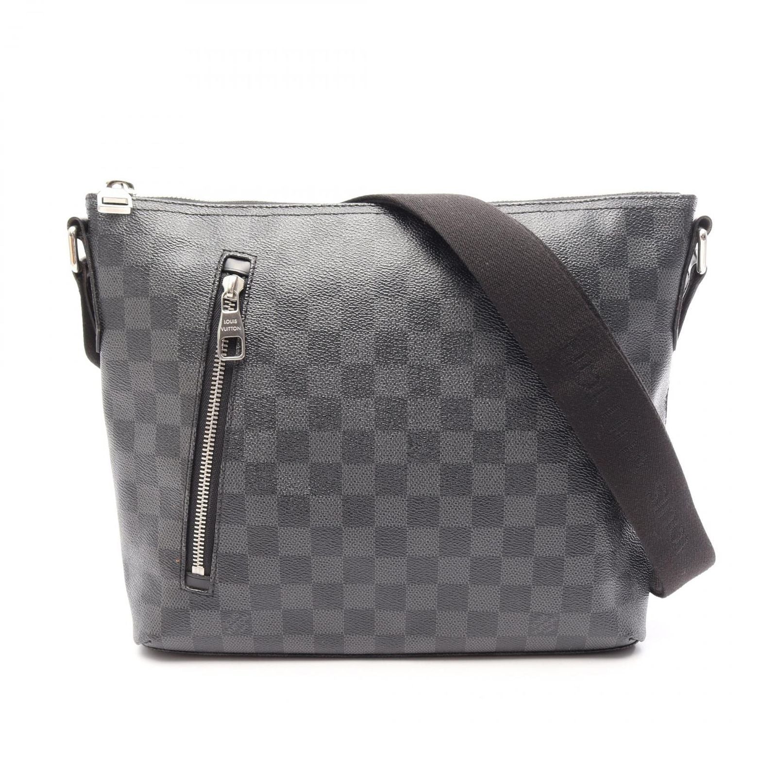 Louis Vuitton Shoulder Bag Mick PM Damier Graphite Canvas Leather