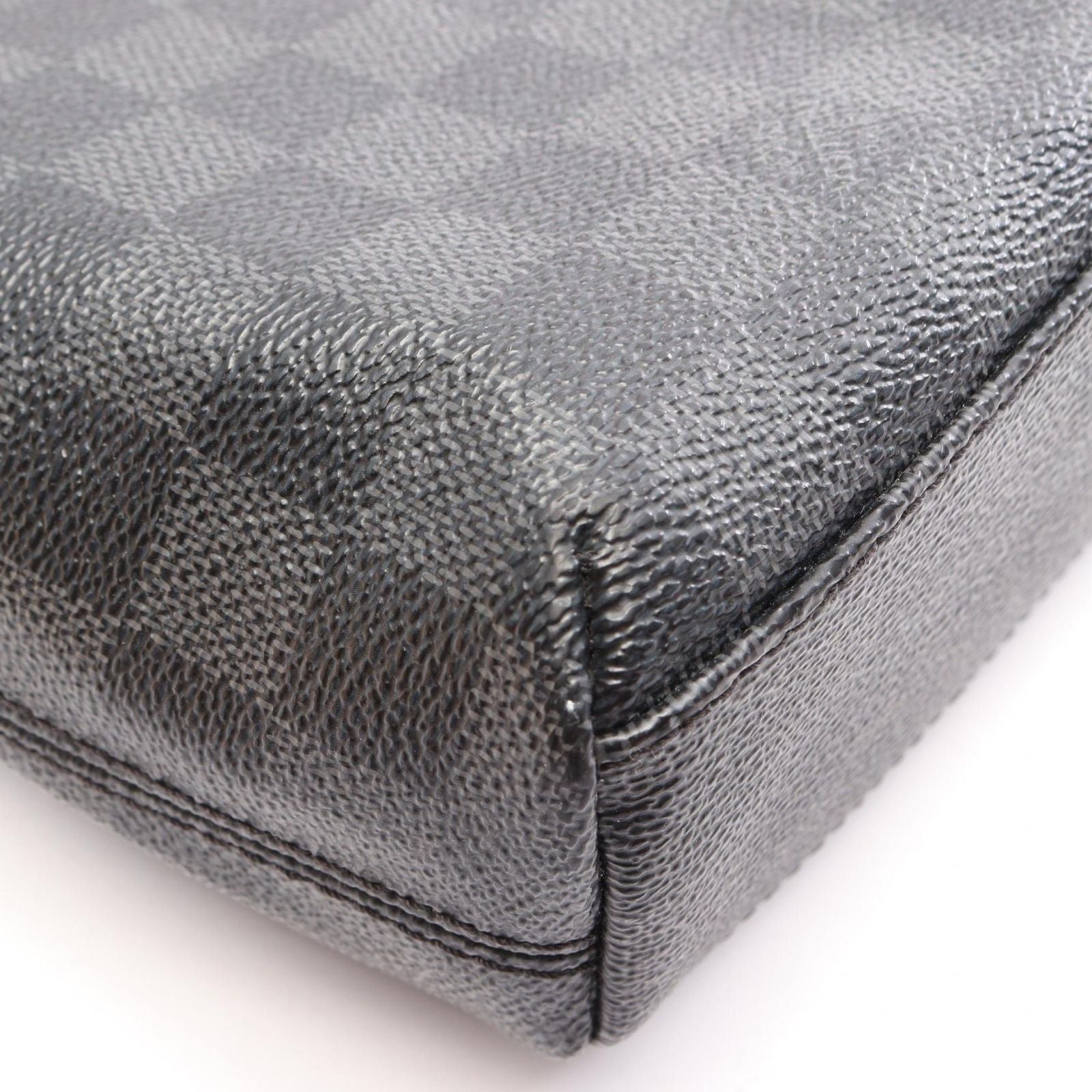 Louis Vuitton Shoulder Bag Mick PM Damier Graphite Canvas Leather — view 6