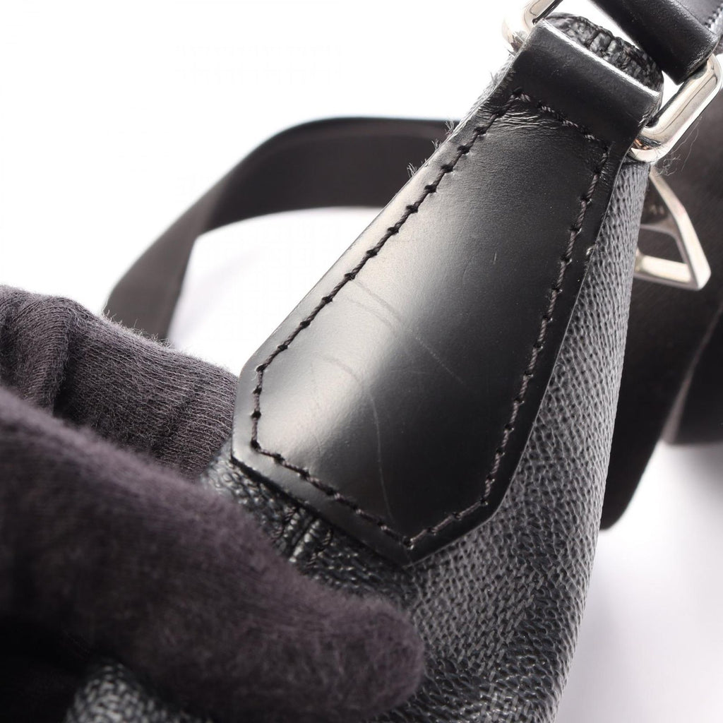 Louis Vuitton Shoulder Bag Mick PM Damier Graphite Canvas Leather — view 7