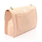 Chanel Shoulder Bag Maxi Quilted Chain Beige Lambskin — view 2