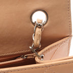 Chanel Shoulder Bag Maxi Quilted Chain Beige Lambskin — view 8