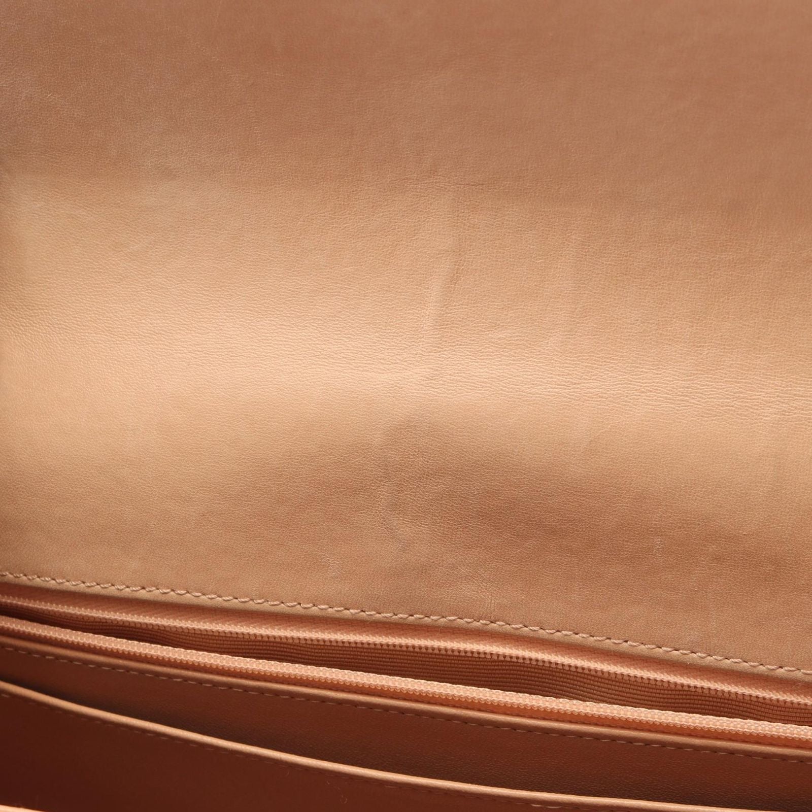 Chanel Shoulder Bag Maxi Quilted Chain Beige Lambskin — view 7
