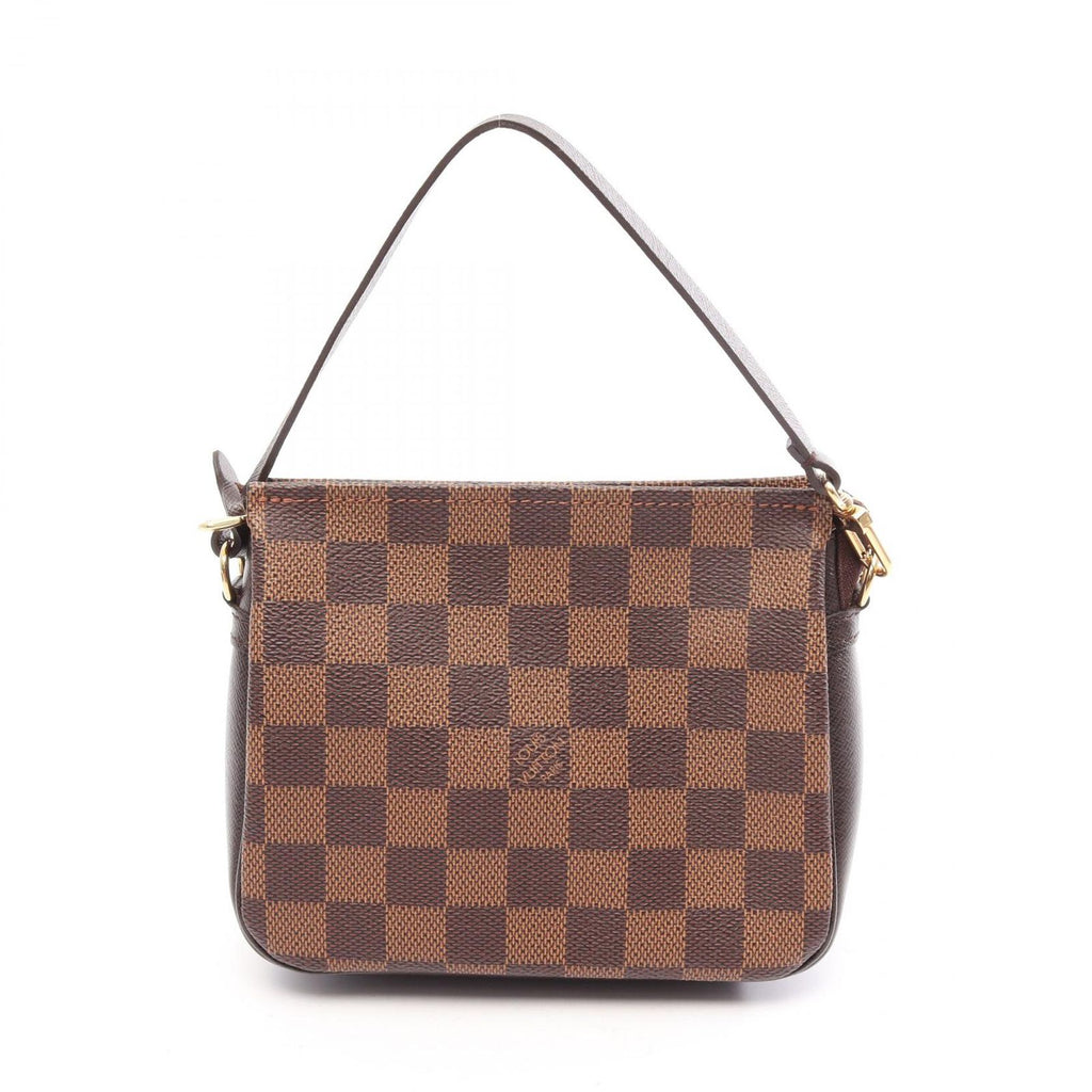 Louis Vuitton Trousse Makeup Damier Ebene Canvas Leather Handbag