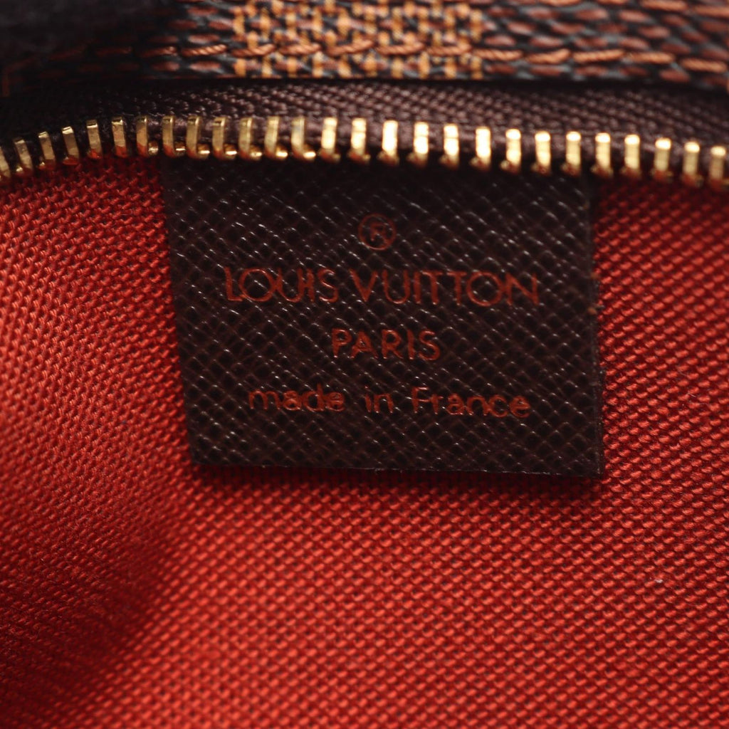 Louis Vuitton Trousse Makeup Damier Ebene Canvas Leather Handbag — view 4