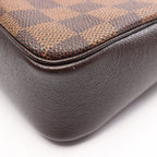 Louis Vuitton Trousse Makeup Damier Ebene Canvas Leather Handbag — view 7