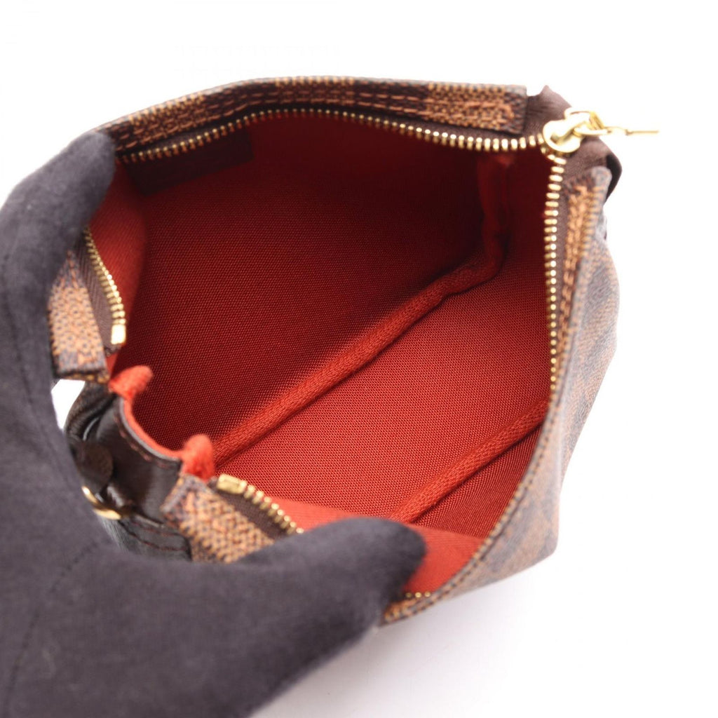 Louis Vuitton Trousse Makeup Damier Ebene Canvas Leather Handbag — view 3
