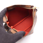 Louis Vuitton Trousse Makeup Damier Ebene Canvas Leather Handbag — view 3
