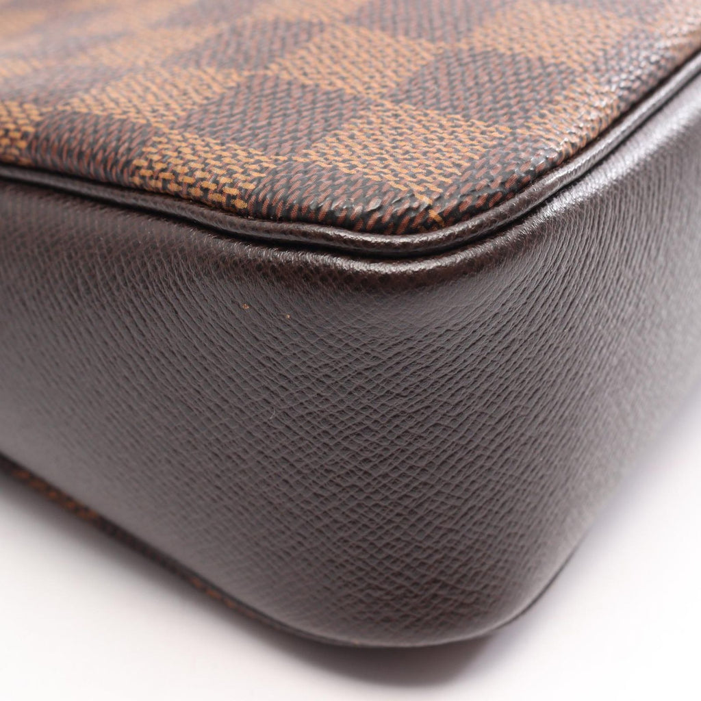 Louis Vuitton Trousse Makeup Damier Ebene Canvas Leather Handbag — view 6