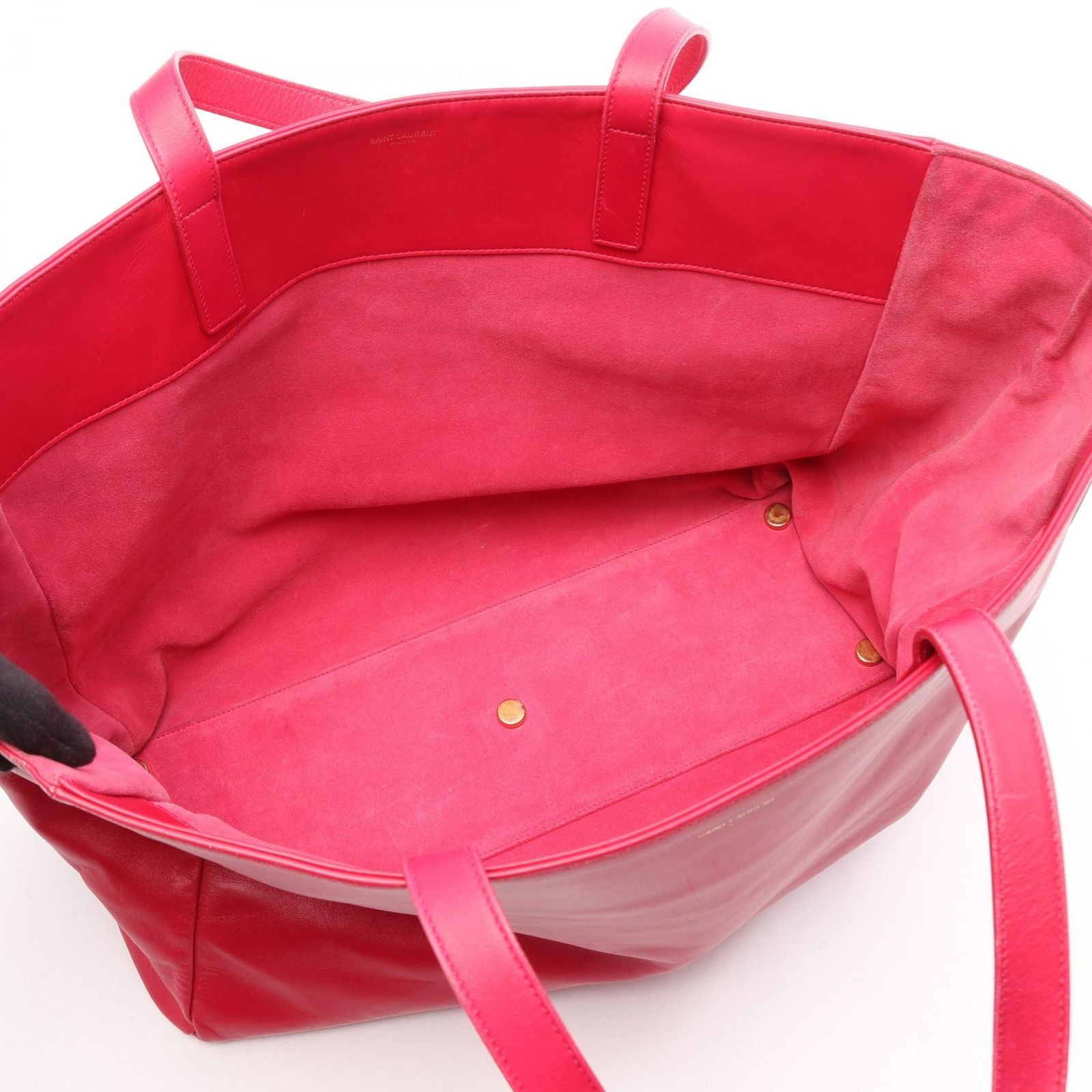 Saint Laurent Paris Tote Bag Volice Pink Leather — view 3