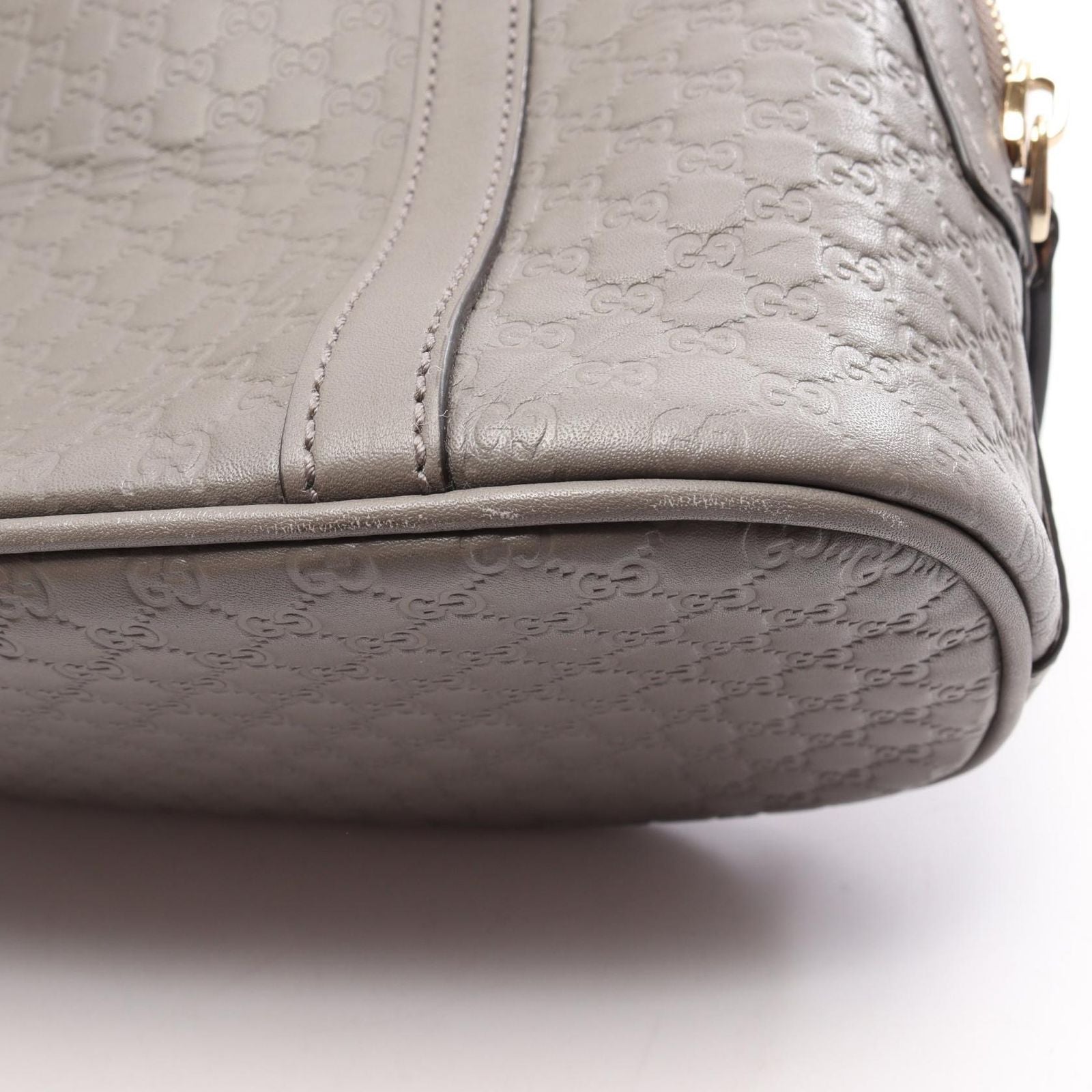 Gucci Micro Guccissima 2-Way Gray Leather GG Shoulder Bag — view 8