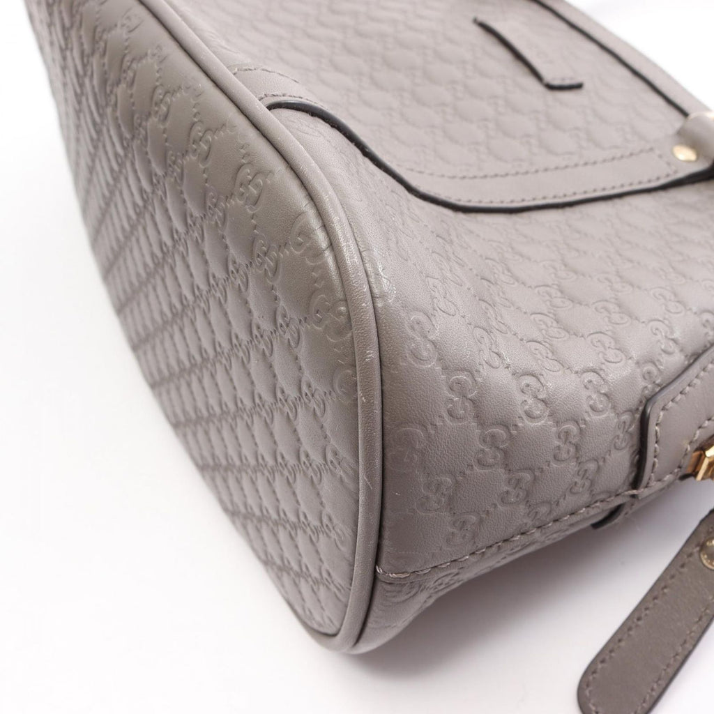 Gucci Micro Guccissima 2-Way Gray Leather GG Shoulder Bag — view 7