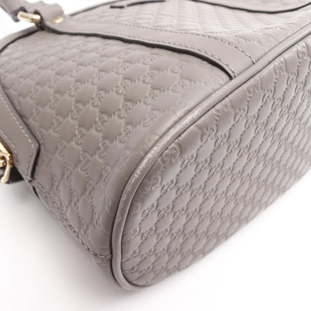 Gucci Micro Guccissima 2-Way Gray Leather GG Shoulder Bag — view 6